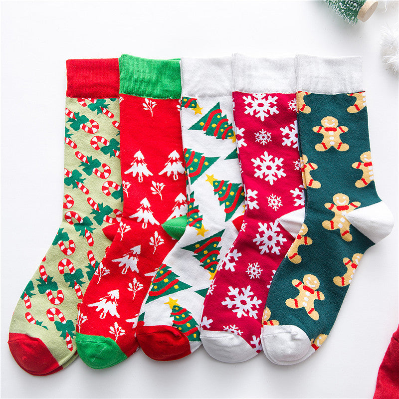 Christmas cartoon cute cotton socks