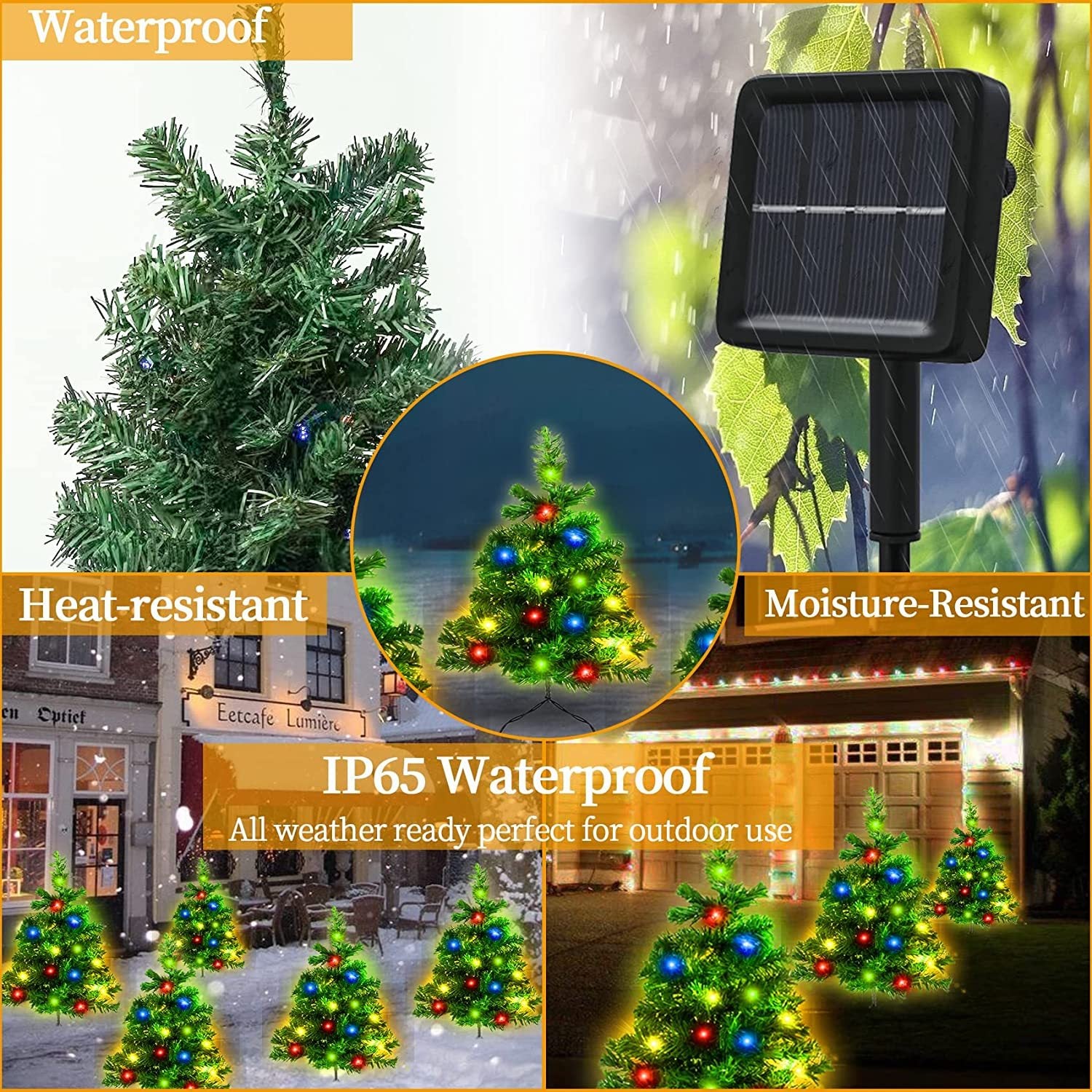 2,4,6 Pack Solar Christmas Tree