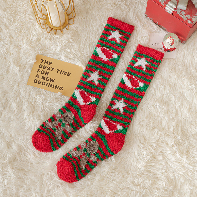 Cartoon Thermal Christmas Room Socks