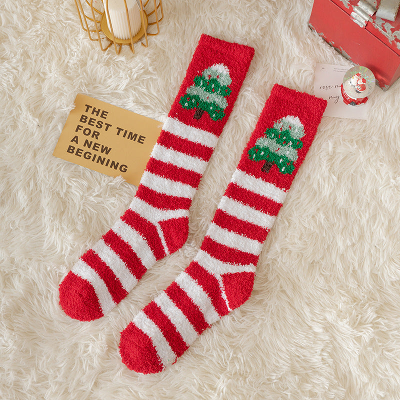 Cartoon Thermal Christmas Room Socks