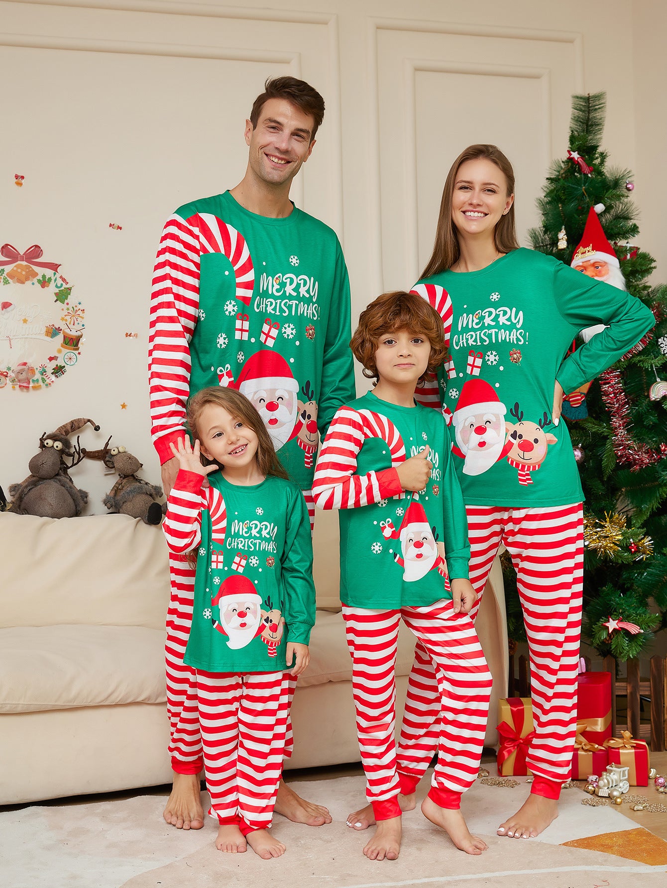 Parent-child Christmas Pajamas Home Wear Suit