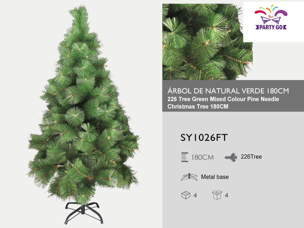 PartyGo 226 Christmas Tree With 180CM Green Pine Needles Branches