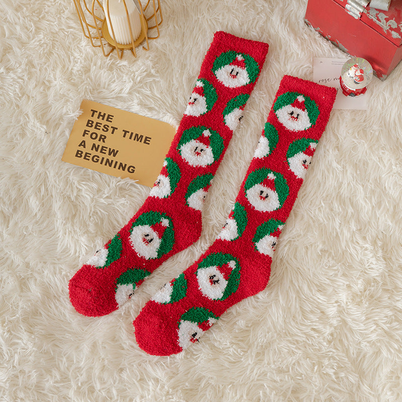 Cartoon Thermal Christmas Room Socks