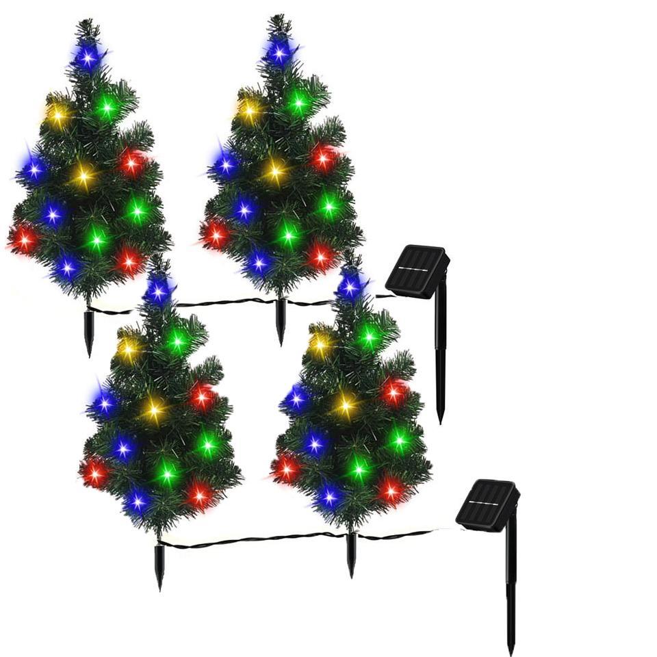 2,4,6 Pack Solar Christmas Tree