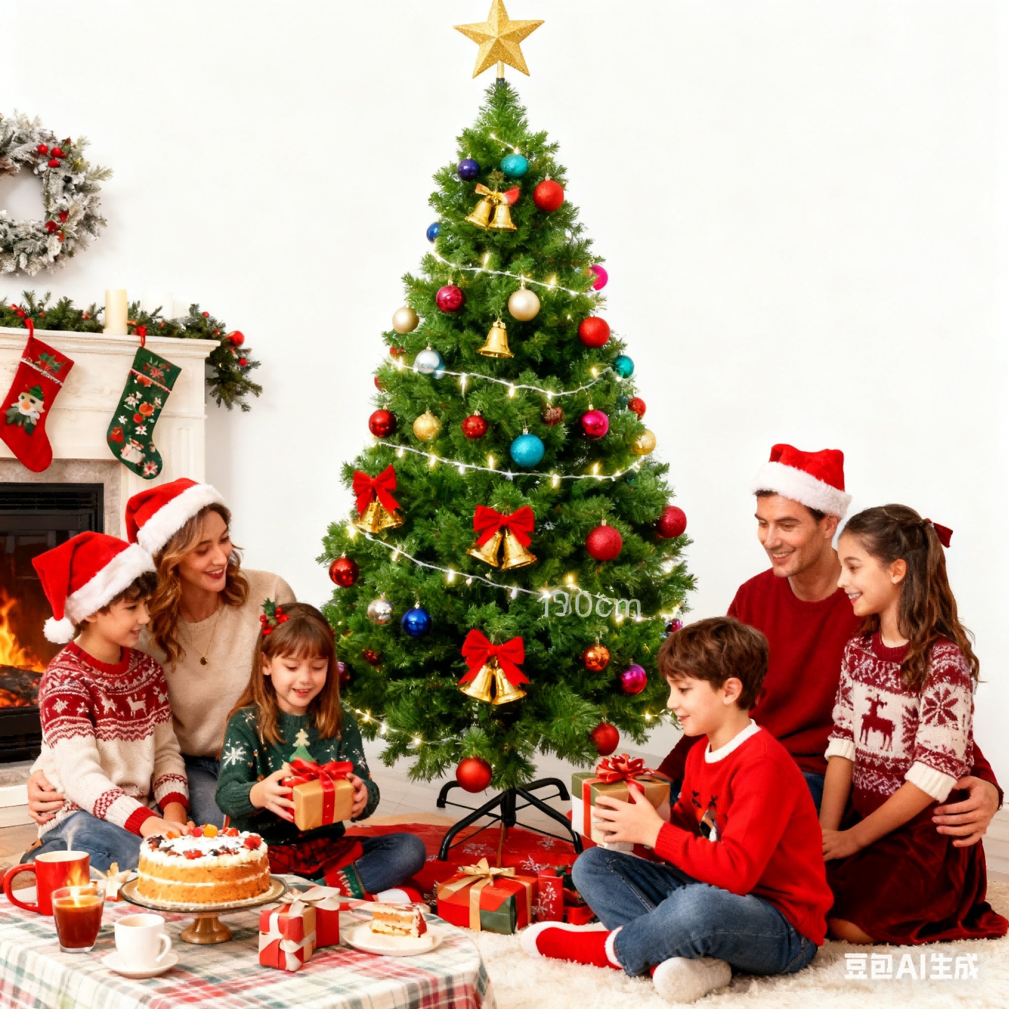 PartyGo 226 Christmas Tree With 180CM Green Pine Needles Branches