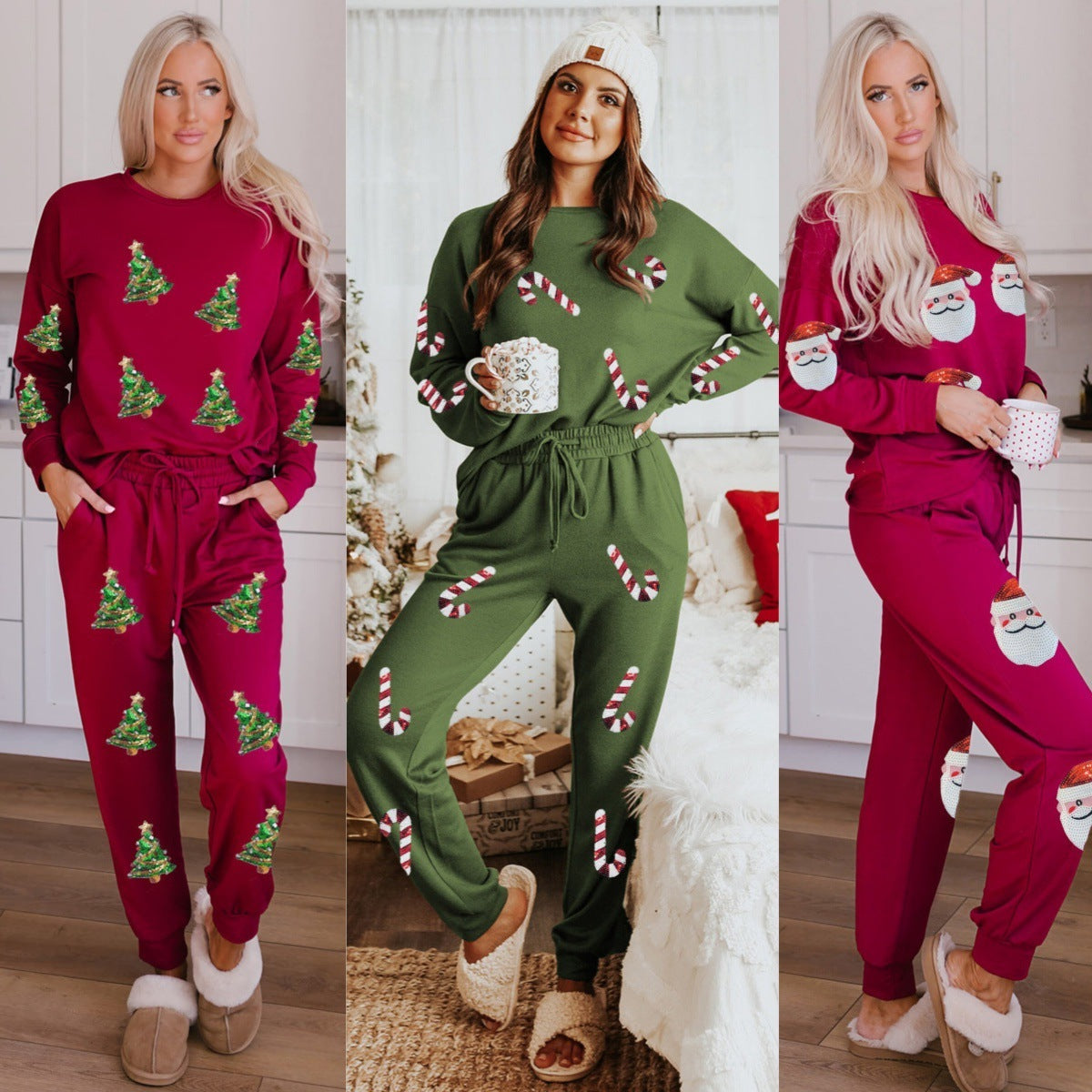 Women's Christmas  Two-piece Fashion Set