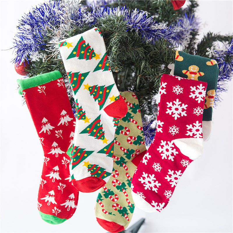 Christmas cartoon cute cotton socks