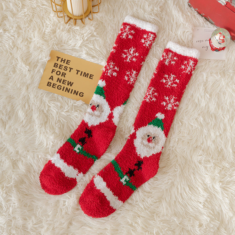 Cartoon Thermal Christmas Room Socks