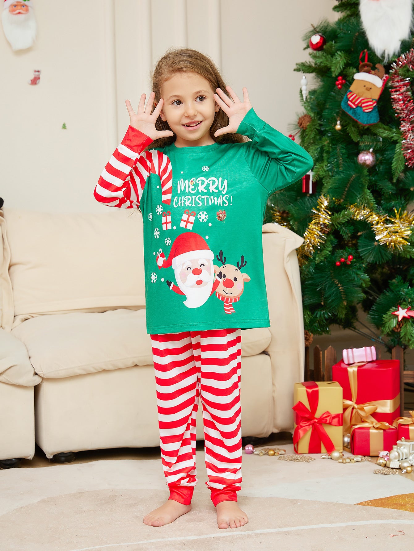 Parent-child Christmas Pajamas Home Wear Suit