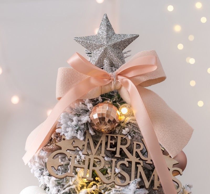 Snow Blowing Christmas Desktop Tree