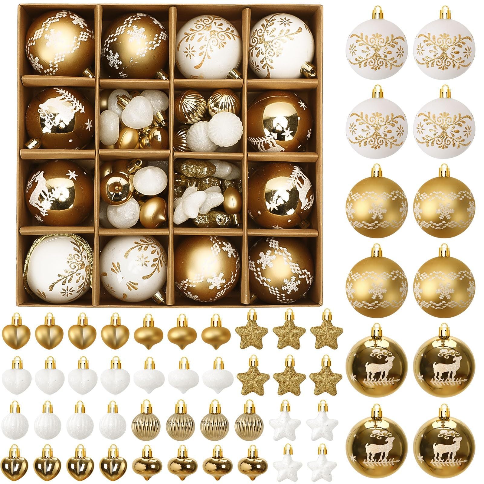 Christmas Ball Decorations Nordic 52PCS