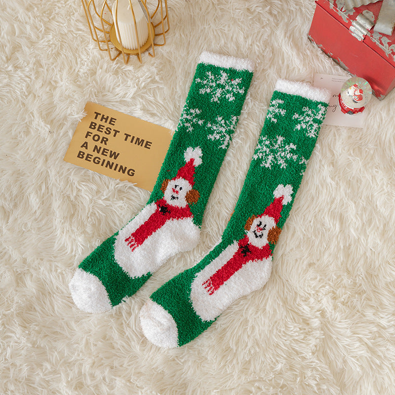 Cartoon Thermal Christmas Room Socks